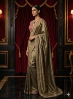 Olive Royal Embroidered Saree
