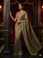 Olive Royal Embroidered Saree