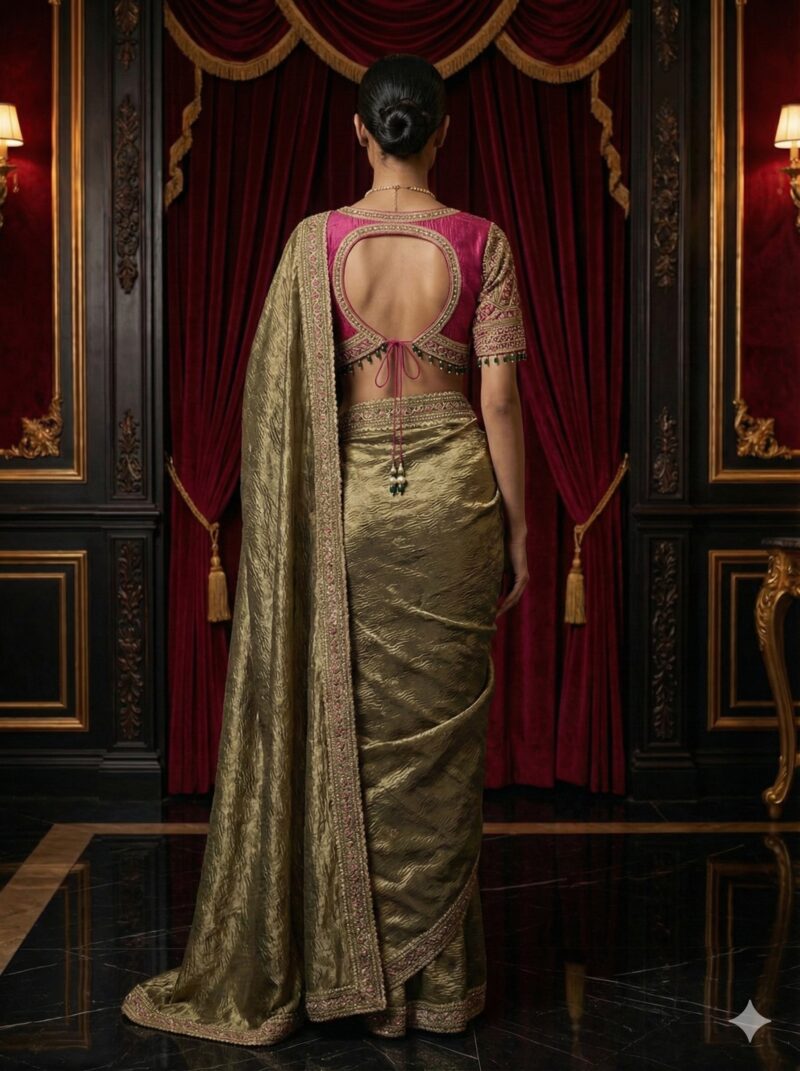 Olive Royal Embroidered Saree