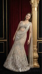 Celestial Silver Feather Couture