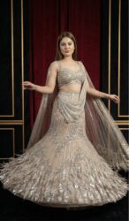 Celestial Silver Feather Couture