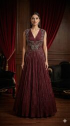 Wine Royale Evening Gown