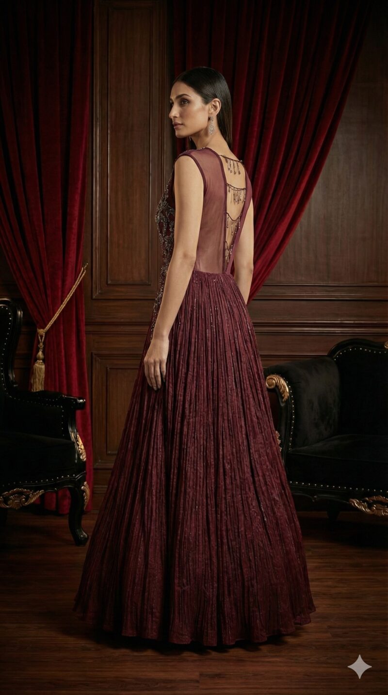 Wine Royale Evening Gown