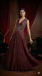 Wine Royale Evening Gown