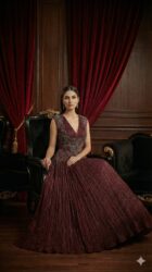 Wine Royale Evening Gown