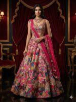 Pink Vibrant Bloom Lehenga
