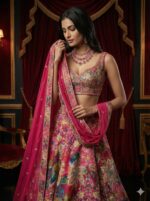 Pink Vibrant Bloom Lehenga