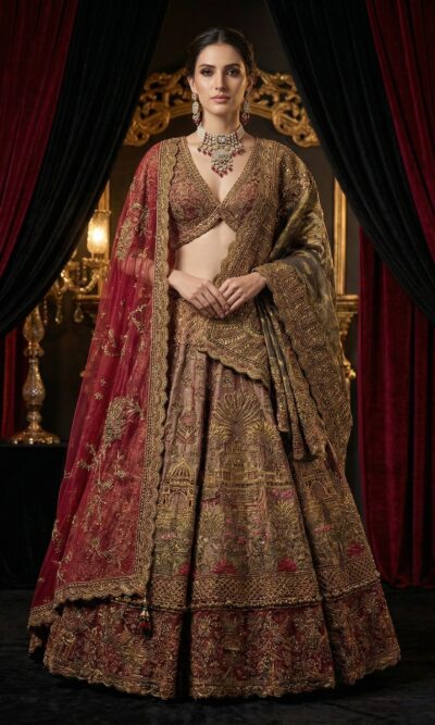 Antique Gold Maroon Royalty