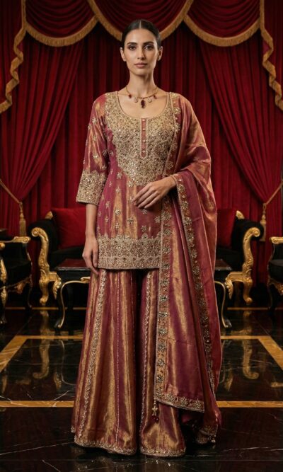 Royal Shimmer Sharara Suit