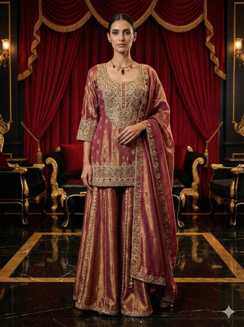 Royal Shimmer Sharara Suit