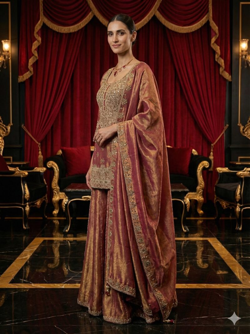 Royal Shimmer Sharara Suit