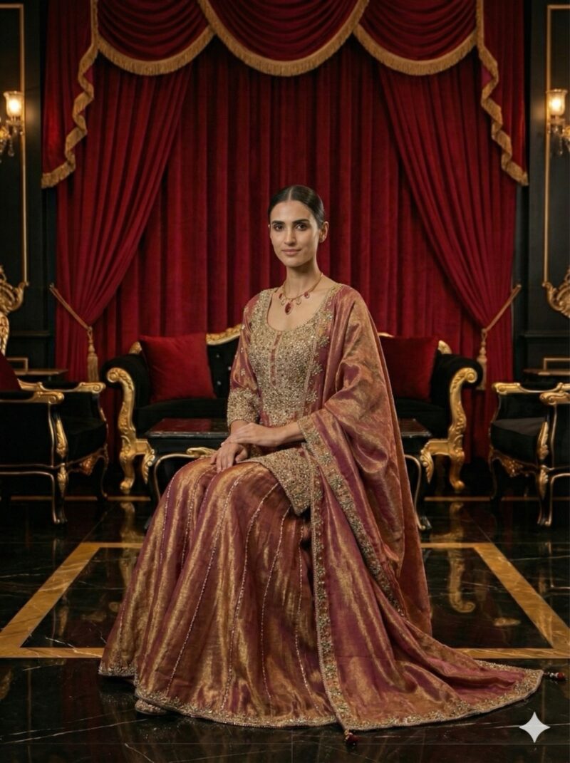 Royal Shimmer Sharara Suit