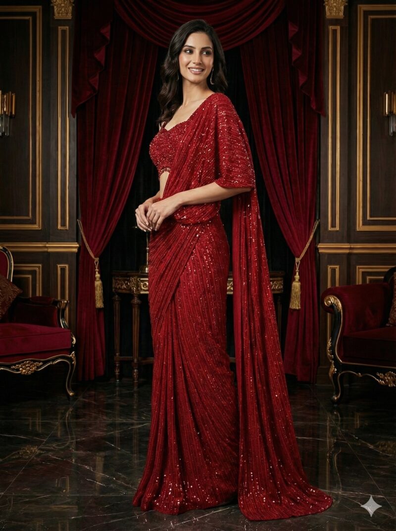 Ruby Draped Glam Ensemble