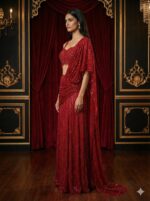 Ruby Draped Glam Ensemble