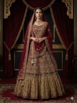 Majestic Maroon Bridal Ensemble