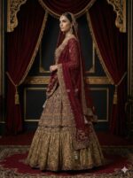 Majestic Maroon Bridal Ensemble