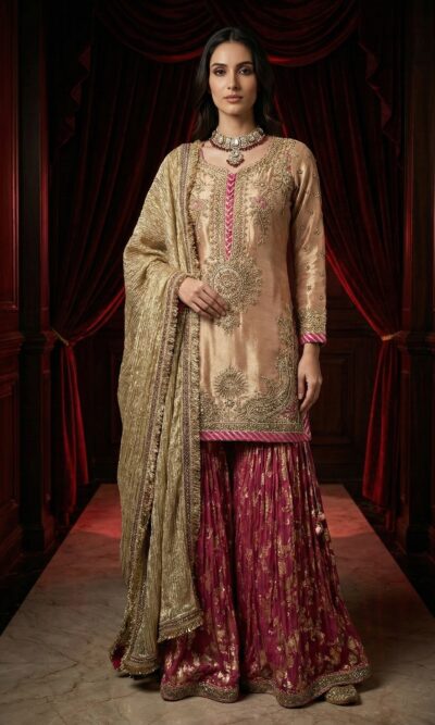 Rosette Royal Sharara Suit