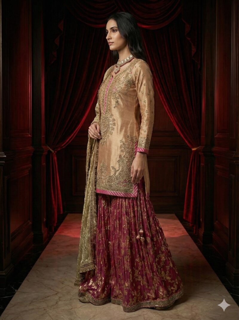 Rosette Royal Sharara Suit