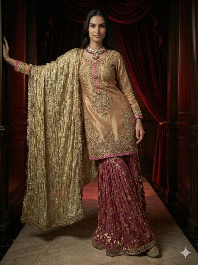 Rosette Royal Sharara Suit
