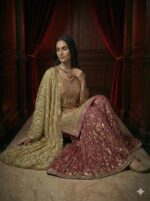 Rosette Royal Sharara Suit