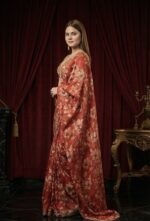 Regal Rust Bloom Saree