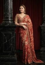 Regal Rust Bloom Saree