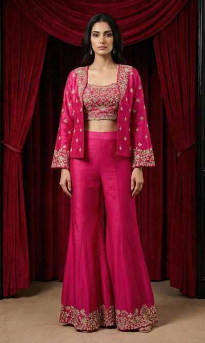 Fuchsia Embellished Fusion Edit