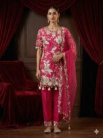 Pink Zari Floral Charm Suit