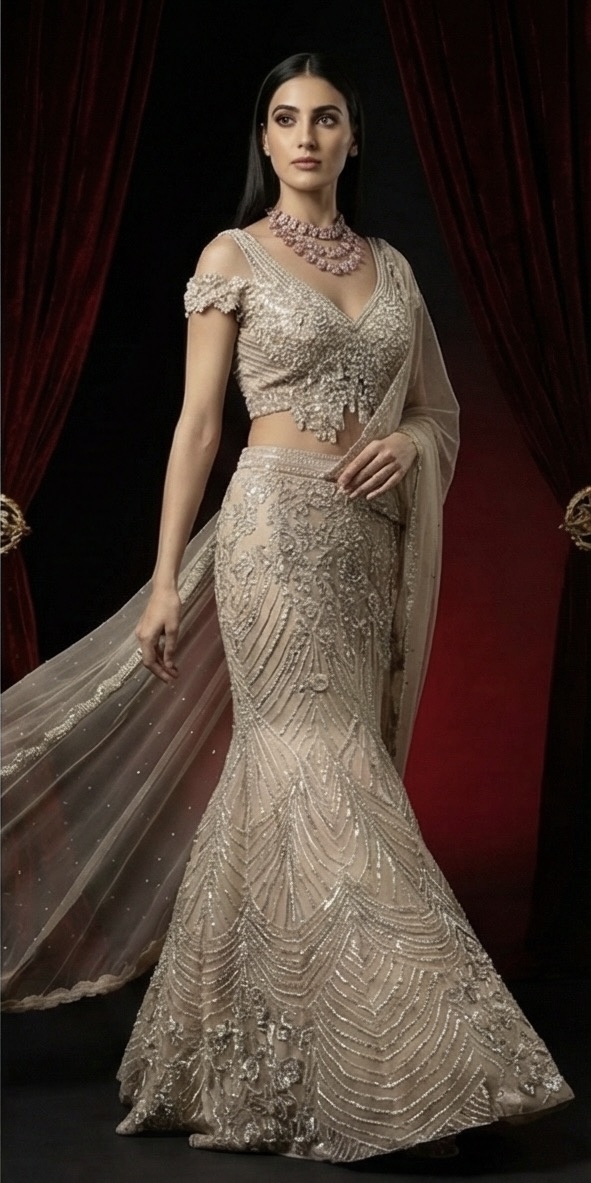 Champagne Crystal Mermaid Couture