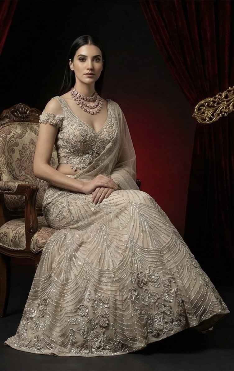 Champagne Crystal Mermaid Couture