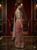 Embellished Scarlet Banarasi Saree