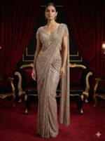 Champagne Glam Drape Saree
