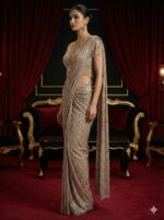 Champagne Glam Drape Saree