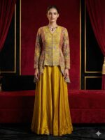 Mustard Zardozi Fusion Ensemble