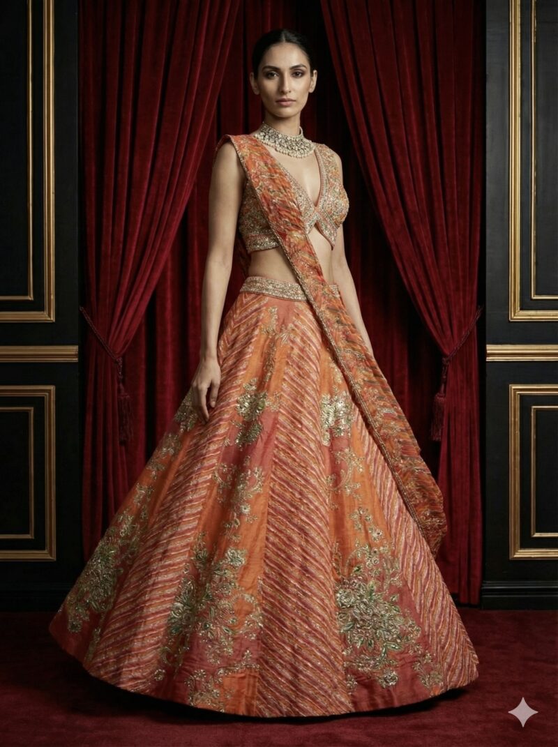 Rust Royal Lehenga