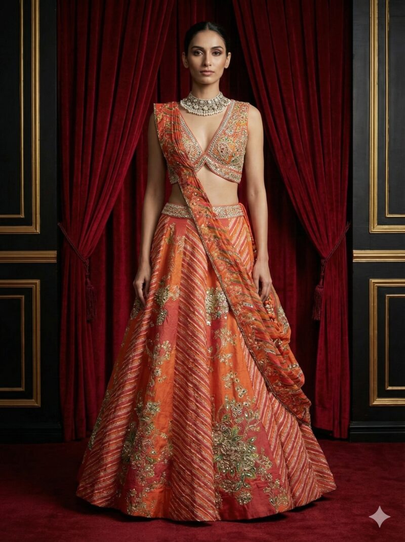 Rust Royal Lehenga