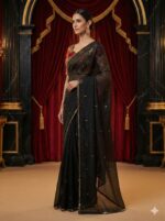 Noir Bloom Saree