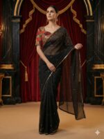 Noir Bloom Saree