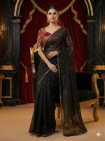 Noir Bloom Saree