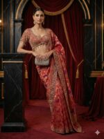 Timeless Scarlet Heritage Saree