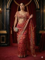 Timeless Scarlet Heritage Saree
