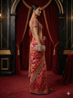 Timeless Scarlet Heritage Saree