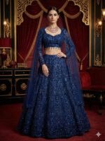 Royal Navy Sequins Lehenga
