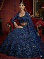 Royal Navy Sequins Lehenga