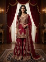 Royal Red Sharara Suit