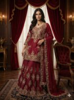 Royal Red Sharara Suit