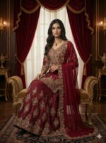 Royal Red Sharara Suit