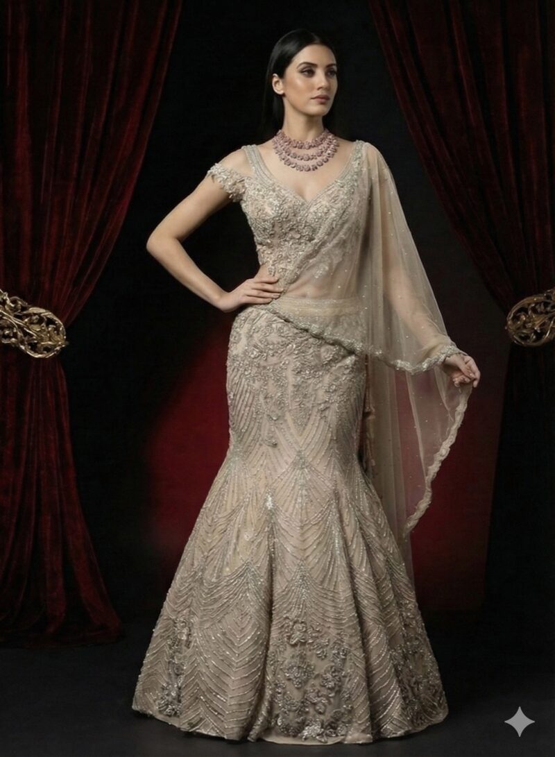 Champagne Crystal Mermaid Couture