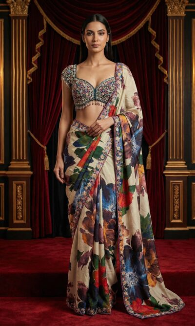 Ethereal Floral Saree