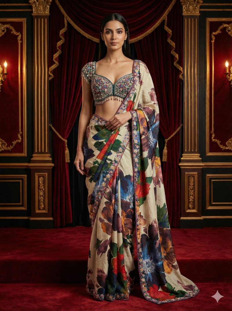Ethereal Floral Saree